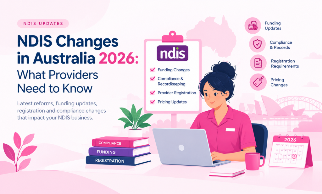 NDIS changes in Australia 2026 covering funding, provider compliance, registration and rostering